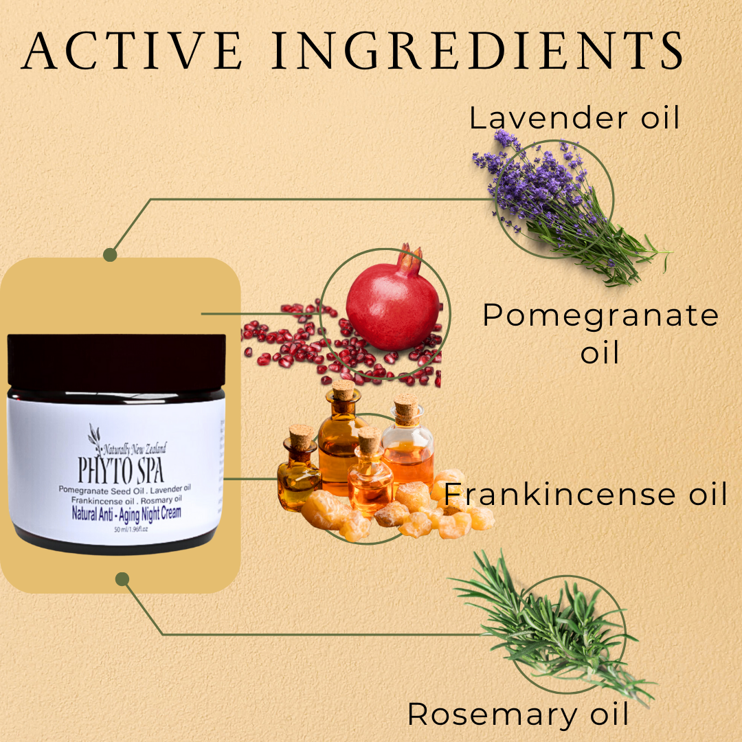 Anti-aging Night Cream with Rosemary, lavender, Frankincense and Bakuchi Oils